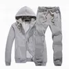 Nya män Tracksuit Winter Hood Jacket+Pants Sweatshirts 2 Piece Set Hoodies Sporting Sports Coat Sportkläder