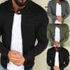 Męskie jesienne plisy Slim paski Fit Raglan Zipper z długim rękawem Top Coat Chaqueta Hombre Męskie Kurtki i Coats Jaqueta Masculina