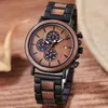 Quality Real Wood Watch for Men Luxury Multifonctionnel Calendar Date Mens Bamboo Band Band Man Sandalwood Male Male Wristwatch Quartz6524726