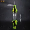 wholesale Tubi da fumo in silicone per pipa ad acqua in vetro da 7,5 '' set 10MM chiodi in titanio bong in silicone shisha dab rig filtro in vetro spesso 710