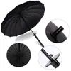 Stylish Black Japanese Samurai Ninja Sword Katana Umbrella Sun Rain Windproof Long-handle Umbrellas Semi-automatic 8,16,24 Ribs 201110