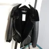 Hiver en peau de mouton manteaux femmes épaissir Faux cuir manteau de fourrure femme doublure en fourrure veste en cuir veste casaco feminino 201224