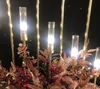 Bougeoirs en métal Vases à fleurs Bougeoirs Centres de table de mariage Candélabres Pilier Stands Décor de fête Route Plomb avec des lumières
