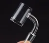 25mm Quartz Nail Banger nail 4MM thick Bottom with male female 90 degree clear joint quart banger nail for coil dab oil rigs3572759