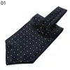 Nek banden mannen vintage polka dot bruiloft formele cravat ascot zelf Britse stijl gentleman polyester zijde paisley stropdas