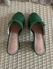 2021 Nuovo Designer Donne Pantofole in pelle Moda Donna Ragazze Casual Thick Bottom Chunky Slifts Girls Outdoor Cool Verde Black Slipper 40 9 # GL18