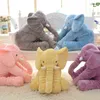 Cartoon 40cm Large Plush Elephant Toy Kids Sleeping Back Cushion stuffed Pillow Doll Baby Birthday Gift for 220209