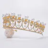 2021 neue Vintage-Barock-Braut-Tiaras, Accessoires, Abschlussball-Kopfbedeckungen, atemberaubende transparente Kristalle, Hochzeits-Tiaras und Kronen von 1925