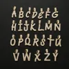 Fashion Gold Color Baguette Letter Pendant Collier initial Lettres Iced Out Cubic Zriconia Hip Hop Jewelry271y