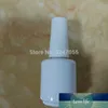 Botella recargable de aceite de uñas blanco/negro de vidrio de 15ML, contenedor vacío de esmalte de uñas con un cepillo de tapa, botellas de esmalte de Gel de uñas