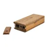 Più nuovo Natural Wooden Dugout Sigarette Sigaretta one battitore Tubo fumatori Copertura portatile Copertura Pulizia Ago Erba Tabacco Scatola di stoccaggio Stash Case DHL GRATIS