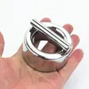 7 tamaños Anillos para el pene Anillos para el escroto Colgantes con huevos Varilla separada Acero inoxidable Testicular masculino Excitante Juguetes alternativos Anillos sexuales para hombres BB2-333