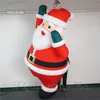 Özelleştirilmiş Asılı Festivali Şişme Noel Baba 3.5 M Giant Dostu Hava Üflemeli Baba Noel Balon Noel Dekorasyon için