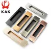 KAK 2PCS Hidden Door Handles Zinc Alloy Recessed Pull Sliding Door Handles Bedroom Door Cabinet Handle Furniture Handle Hardware T200703