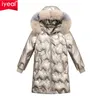 Marca Boys Girl Ropa Cálido Jacket Chaqueta Niños Abrigo Parka Piel real Niños Adolescente Espesamiento Outerenwear para invierno frío -30 LJ201125