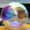 ألعاب في الهواء الطلق سطوع لمعان الكرة قابلة للنفخ كرة المرآة العاكسة PVC قابلة للنفخ في موفسه كرة المرآة