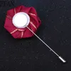 1pcs Handmade Mens Lapel Flower Stick Pin Wedding Business Suit Decoration Brooch Pin Boutonniere Corsage Favor Gifts for Him