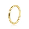 Gold Plate Nose Ring Pierce Hoop Ring Stainless Steel For Women Men Black