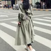 Trench-Coat Nouveau style coréen décontracté lâche style britannique sur le genou mode tempérament manteau marée 201211