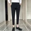 Новые белые свадебные брюки для мужчин Бизнес костюм BANG SUSSUSION SLIM FIT FORBAL Forglish Брюки Pantalon Costume Мужские брюки 201027