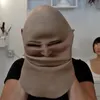 Masques de fête Masque complet en latex pour Halloween avec tête de cou Creepy Ride Face Cosplay Props Femmes1