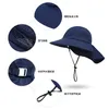 Letnie Dzieci Dziewczyny Szal Kapelusze Sun Outdoor Beach Fisherman Cap Duża Brim Caps Regulowany Kid Kids Hat M4025