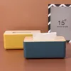 Caixa de madeira de madeira de cozinha em casa caixa de lenços de papel plástico da caixa de guardana