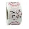 500pcs 1.5inch Thank You Flower Print Adhesive Stickers Label Gifts Envelope Packaging Candy Bag Wedding Decoration