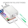 20W PD QC 3.0 Dual USB Charger Quick Charge Adapter EU US Plug Type C Fast Chargers Power Delivery Mobile Phone