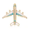 Airplane Brooches Enamel Plane Corsage Scarf Buckle Dress Business Suit Brooch for Women Men Fine Fashion Jewelry Will and Sandy