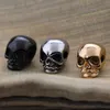 Cool Design Mens DIY Handmade Bransoletka Biżuteria Urok 12 * 8mm Złoto / Silver / Black Plated Stainless Steel Loose Skull Bead Charms