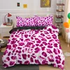 Conjunto de cama com estampa de leopardo capa de edredão para crianças adolescentes adulto colcha edredom com fronha 2202228352870