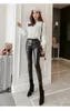 Nouveau design Womens High Waist PU Leather Plus Velvet BodyCon TUNIC Long Pantals Plus Taille pantalon SMLXLXXL3XL