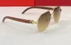 Gold Wood Pilot Solglasögon för män Brown Gradient Sun Shades Driving Glasses Occhiali Da Sole Firmati UV400 Protection Eye Wear SU2306925