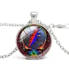 Grateful Dead Ketting Schedel Hanger Kettingen Steel je gezicht Muziekfans Souvenir Glas Cabochon Aangepaste foto Diy Sieraden 2021