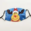 18 stijlen Chirstmas Gezichtsmaskers Santa Clausule Printing Mond Cover Dustpoof PM2.5 Masker met Filter Wasbaar Lopend Fiets Beschermend Masker