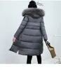 NEEDBO Veste d'hiver Femmes Collier de fourrure Longue Parka Casual Slim Femme Manteau d'hiver Puffer Veste rembourrée Manteau d'extérieur Manteau Femmes Chaud 201126