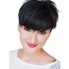 100% Human Hair Short Wig Glueless Pixie Cut Bob Wigs for Women can be washed and curled None lace front wigs