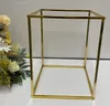 4pcs / set golvvaser blommor vas kolumn står metall pelare vägledande bröllop centerpieces rack händelse parti juldekoration