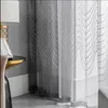 Rideaux transparents de fenêtre en perles grises, lumière nordique, luxe, salon, balcon, chambre à coucher, ombrage simple, moderne, blanc