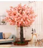 1M long Fake Cherry Blossom Flower Branch Begonia Sakura Tree Stem for Event Wedding Tree Deco Artificial Decorative Flowers