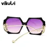 Sunglasses Retro Oversized Square Women Purple Shades Brand Designer Butterfly Arm Sun Glasses Female Big Eyeglasses UV4001