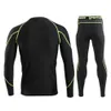 ARSUXEO Hommes Hiver Running Set Sport costumes Survêtement Polaire À Manches Longues Sportswear Compression Chemises Pantalons Gym Vêtements U81kk 201119