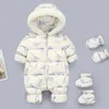 OLEKID 2020 Russian Winter Baby Rompers Hooded Plus Velvet Warm Newborn Snowsuit Baby Girls Overalls Toddler Boys Jumpsuit LJ201007