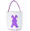 Easter Rabbit Basket Easter Bunny ear Bags Rabbit Canvas Tote Bag easter Egg children Candy gift Baskets 4 Colors