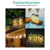 8 Pack Solar Mason Jar Lights avec 8 poignées 10 LED String Fairy Firefly Lights Couvercles Insert pour pots à bouche régulière Décor de jardin Y2203e