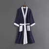 Men's Sleepwear Sleep Robes Cotton Waffle Bathrobes Long Design Couple Women Nightgown Plus Size Robe1