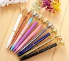 New Designer 13 Colors Metal Ballpoint Pen With Big Diamond Gem Magical Luxury Pen Fashion Creative Stationery School Office Supplies