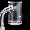 DHL!!! Beveled Edge Full Weld Smoking Quartz Banger With 2pcs Spinning Holes 25mmOD 10mm 14mm 18mm Male Female Nails For Glass Bongs Dab Rigs