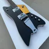 Förderung! Custom Shop G6199 Billy-Bo Jupiter Thunderbird schwarze E-Gitarre, funkelndes goldenes Schlagbrett, Korpus aus rotem Mahagoni, auf Lager